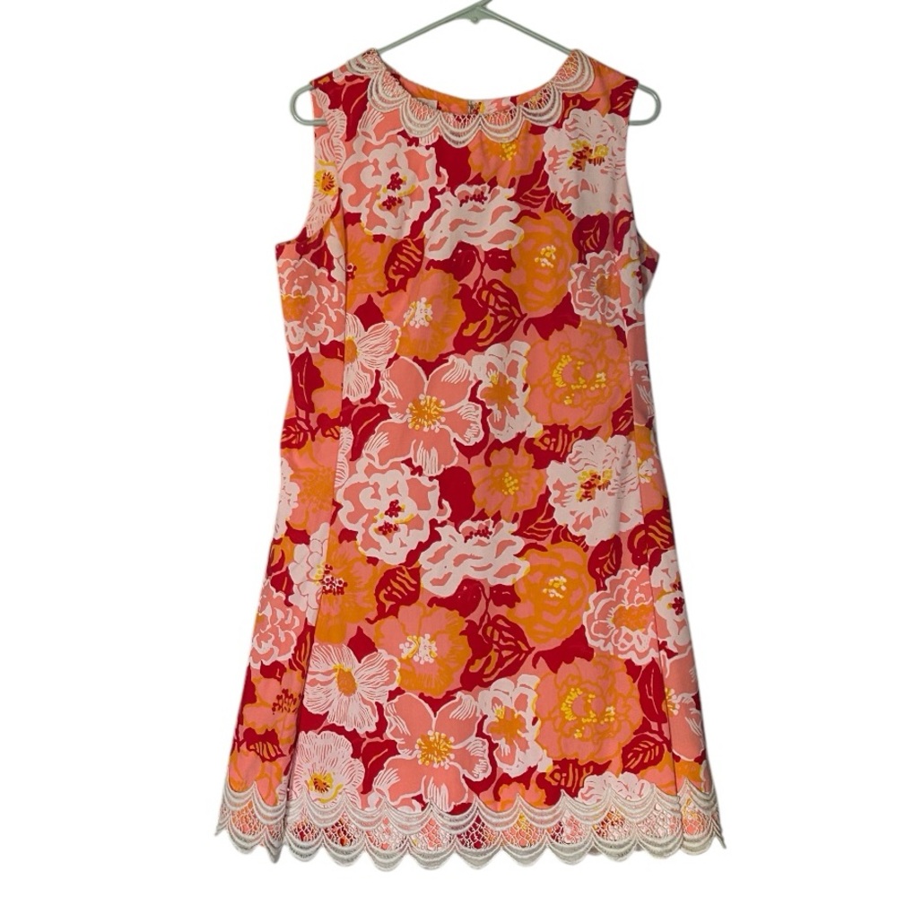 Lilly Pulitzer Vintage “The Lilly” Lord & Taylor 1960s Mod Orange Pink Dress EUC